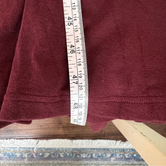 OGL Ruby Dark Red Scoop Neck Long Sleeve Ruffle Wrist Womens Size M Brami Midi - Picture 10 of 13